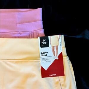 Member's Mark Active Skorts Bundle in Yellow and Pink XL